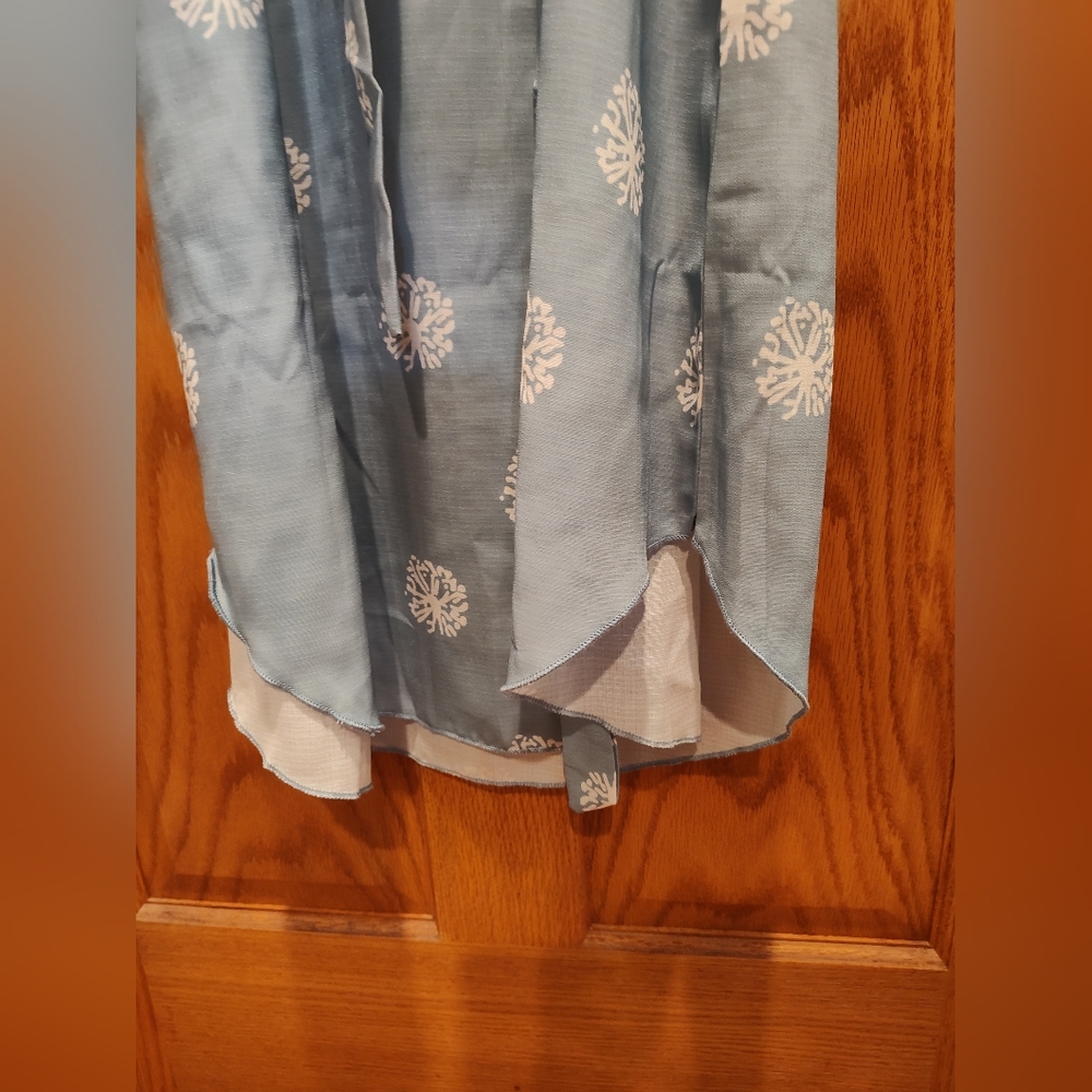 NWT Emery Rose Blue Floral Print Dress With Belt - Picture 4 of 9